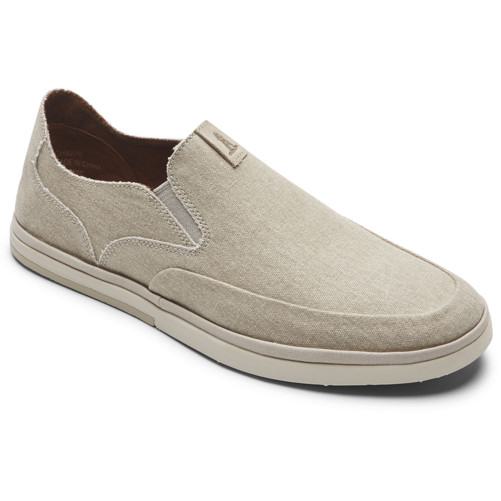 Rockport Singapore Mens Slip-On - Austyn Beige - AJ4795810